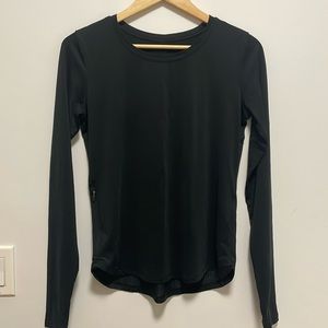 Under Armour Black Long Sleeve Workout Top with Back Mesh